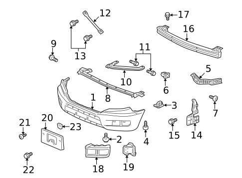 Bumper & Components - Front for 2012 Honda Ridgeline #0