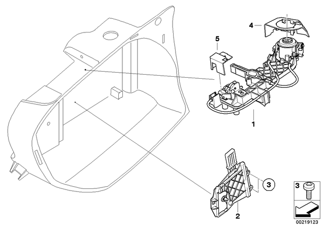 71607671779 - Luggage &amp; Storage: Locking Mechanism, Bottom - 49L for BMW-Motorrad Image