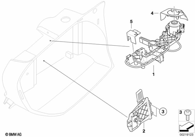 71607671779 - Luggage &amp; Storage: Locking Mechanism, Bottom - 49L for BMW-Motorrad Image