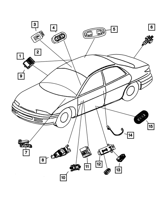 PQ42XDVAB - Electrical: Power Window Switch Bezel, Right Rear for Mopar Image image