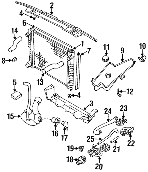 Radiator & Components for 1995 Jaguar XJ12 #0
