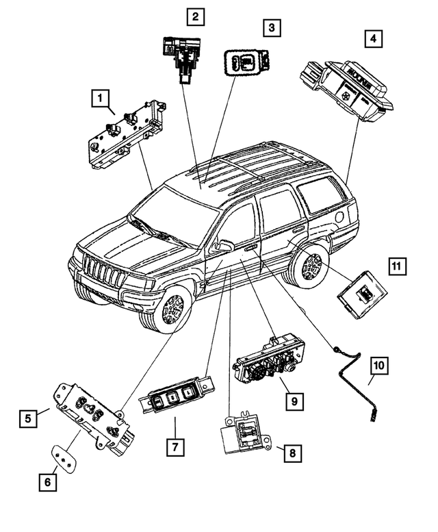 5HB62DX9AC - Electrical: Door Module Switch for Mopar Image