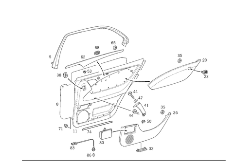 Door Paneling for 1995 Mercedes-Benz E420 #0
