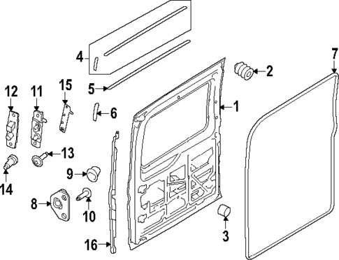 Door & Components for 2025 Ford Transit-250 #1