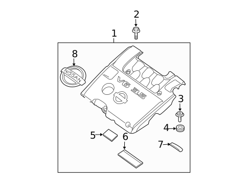 Engine Appearance Cover for 2004 Nissan Maxima #0