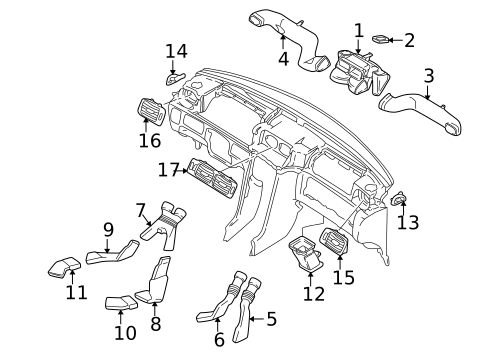 Ducts for 1999 Volvo V70 #0