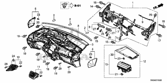 Instrument Panel for 2012 Honda Civic #0