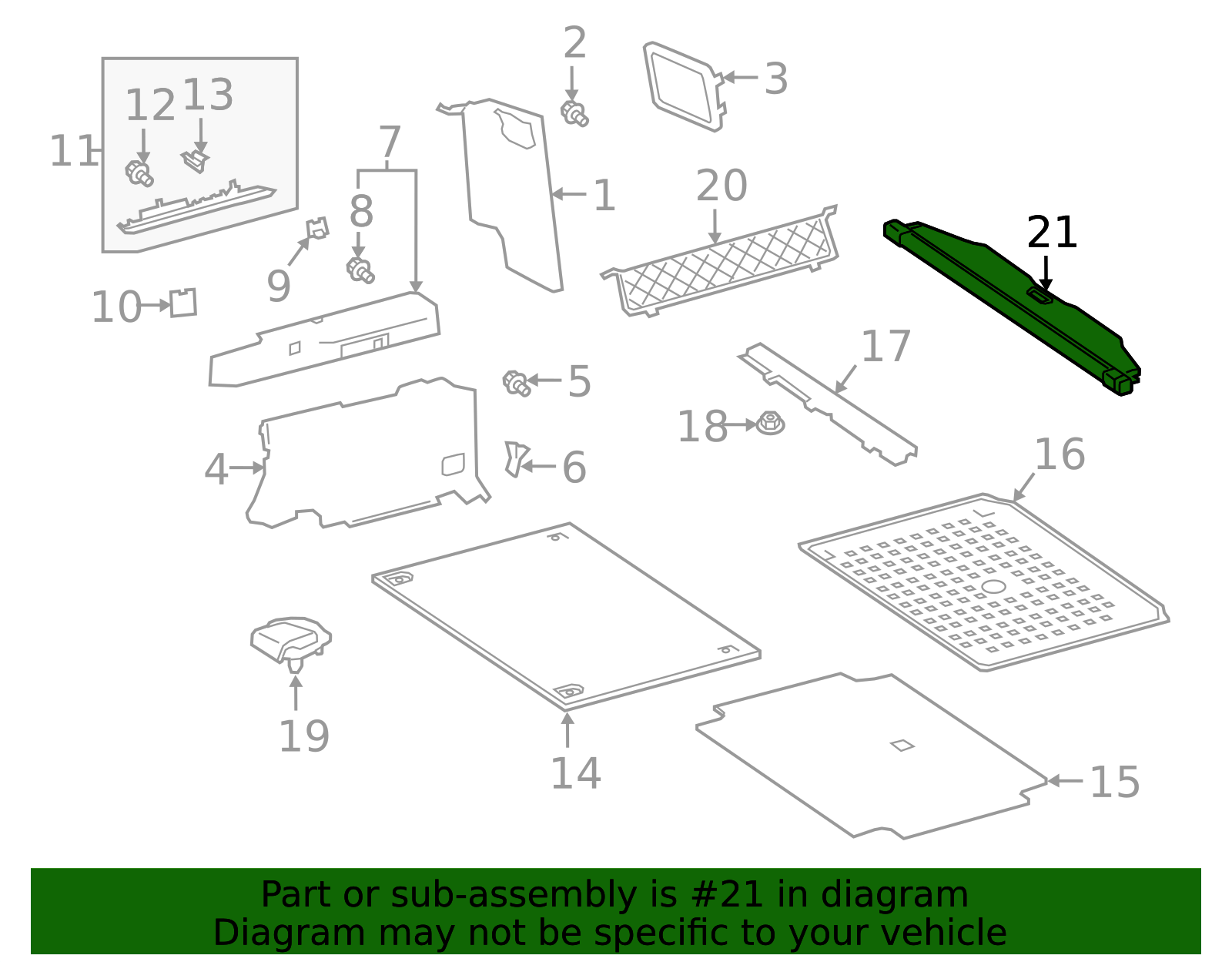 Genuine OEM Cargo Cover | 463-810-10-00-9B28 | Fits Select