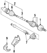 F5RZ3B413A - Suspension: Outer Joint Assembly for Ford: Contour | Mercury: Cougar, Mystique Image