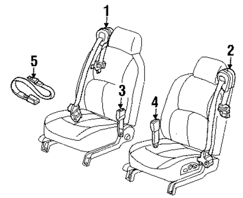 Front Seat Belts for 2003 Oldsmobile Aurora #0