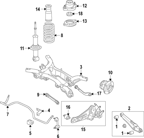 Rear Suspension for 2024 Mitsubishi Outlander Sport #0