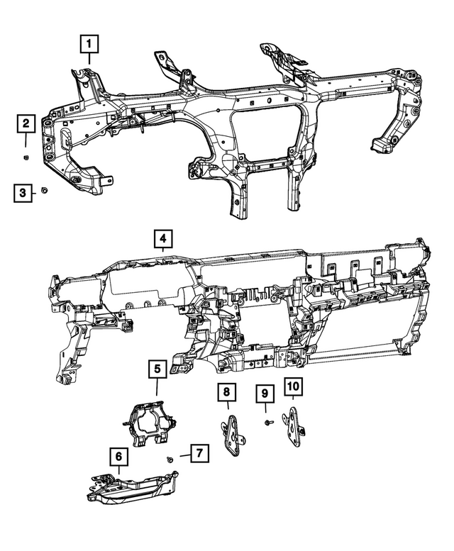 68375435AC - Interior Trim: Instrument Panel Reinforcement for Mopar Image image