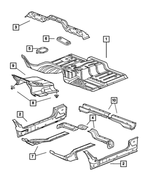 68036568AF - Body Sheet Metal Except Doors: Front Floor Pan for Mopar Image