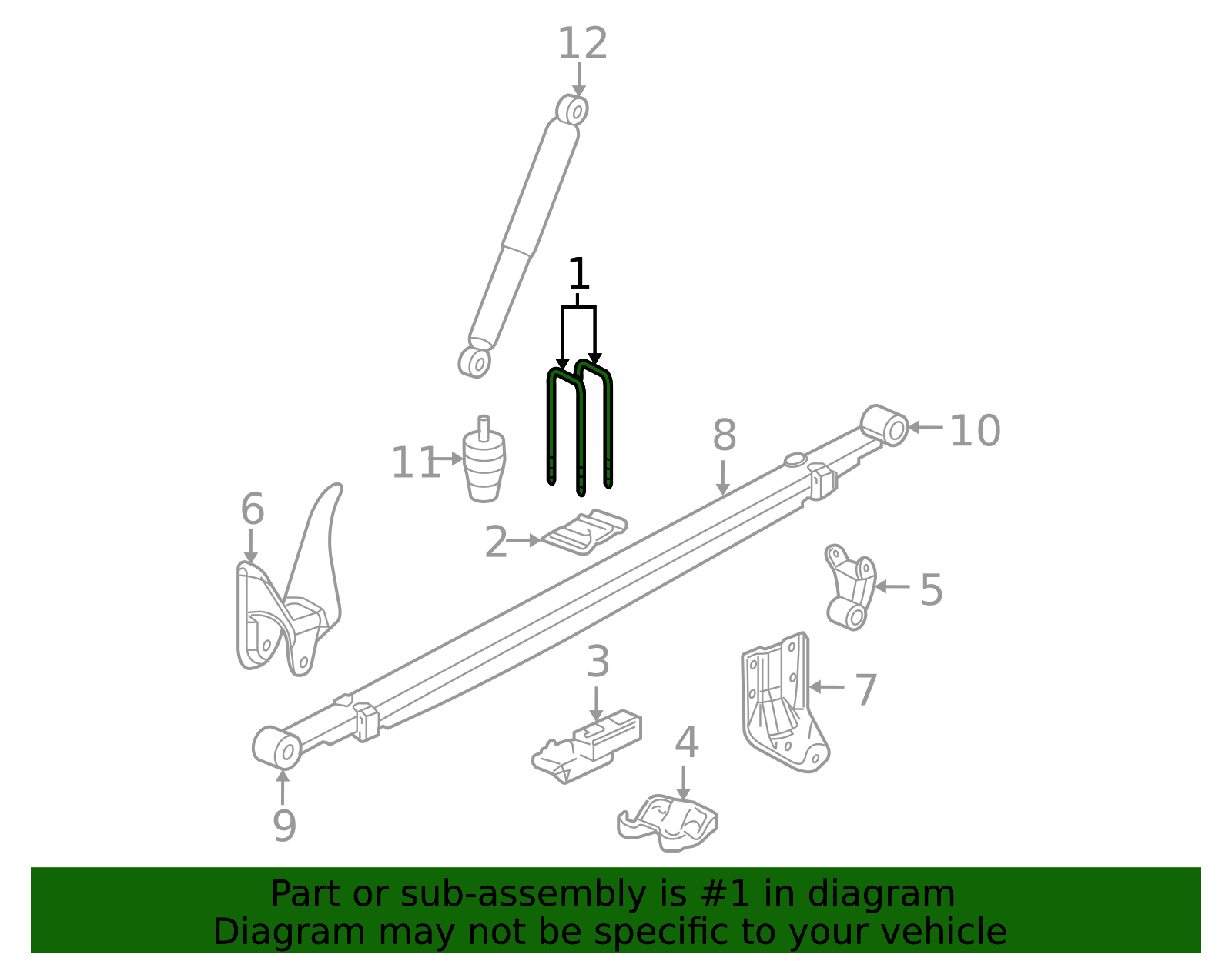 2007-2019 GM OEM NEW 2007-09 GM Chevrolet GMC Left Or Right Leaf Spring ...