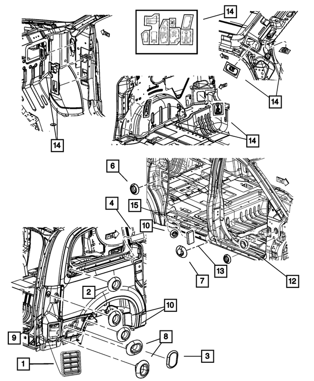 4868369AA - Body Sheet Metal Except Doors: Plug for Mopar Image image