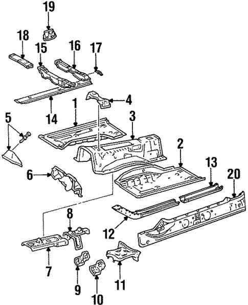 Floor & Rails for 1998 Toyota Supra #0