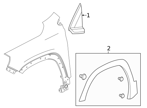 Exterior Trim - Fender for 2021 GMC Terrain #0