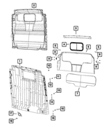 68423111AA - Body Sheet Metal Except Doors: Cargo Partition for Ram: ProMaster 1500, ProMaster 2500, ProMaster 3500, ProMaster EV Image