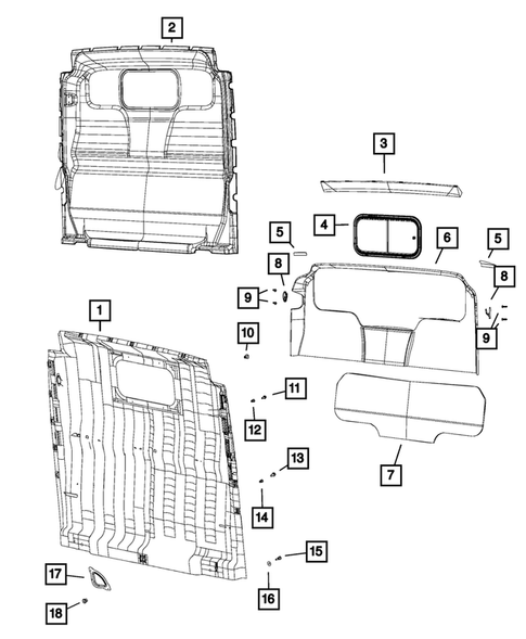 Aperture Panel and Pillar Supports for 2016 Ram ProMaster 1500 #8