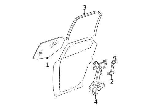Glass - Rear Door for 2007 Dodge Magnum #0