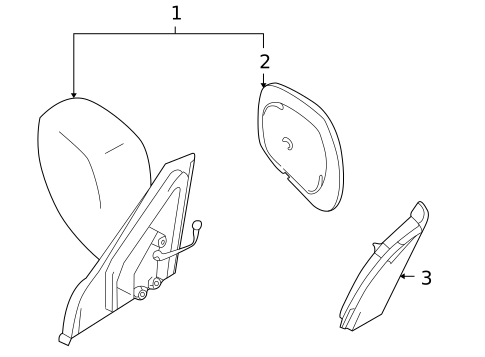 Outside Mirrors for 2002 Chevrolet Tracker #1