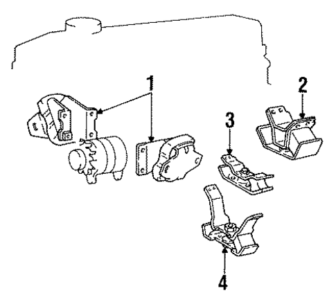 Engine & Trans Mounting for 1995 Toyota Pickup #0