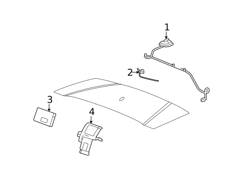 Antenna & Radio for 2005 Chevrolet Corvette #2