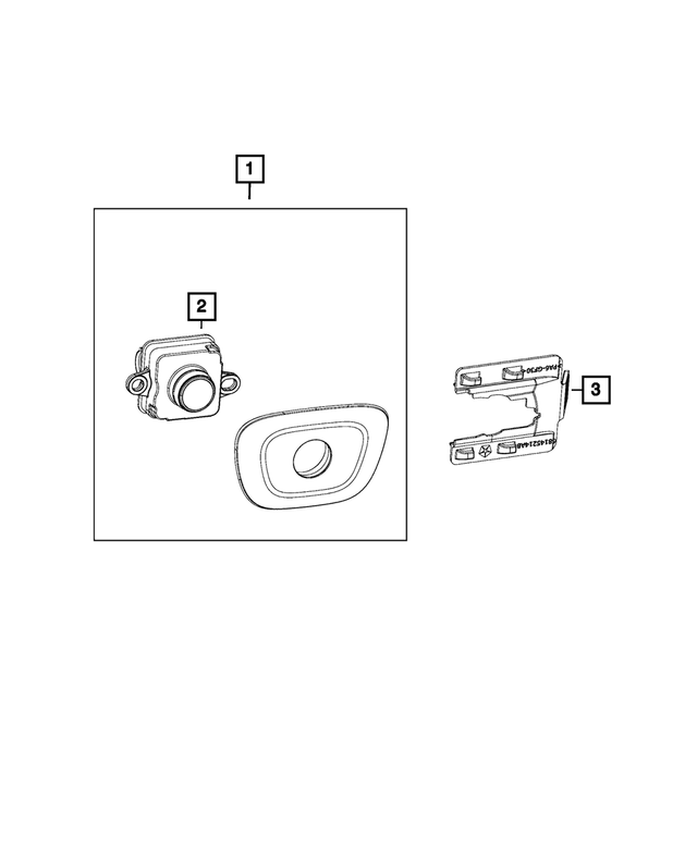 1YR54AXRAI - Electrical: With Bezel Camera Assembly for Mopar Image