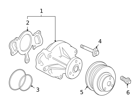 Water Pump for 2009 Jaguar Vanden Plas #0