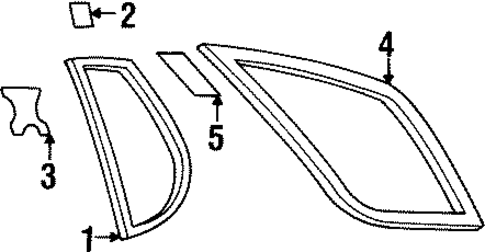 Glass & Hardware for 2001 Isuzu VehiCROSS #0
