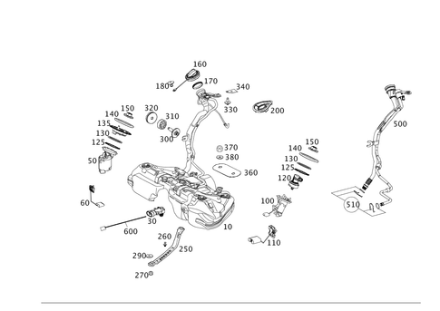 Fuel Tank with Detachable Parts for 2008 Mercedes-Benz C350 #0