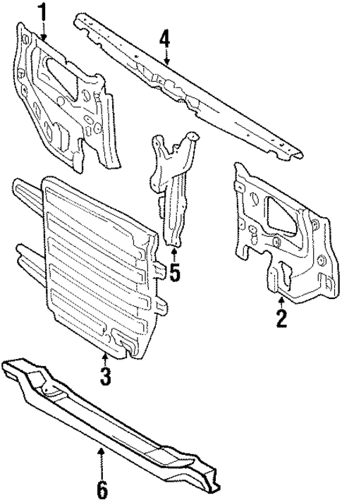 Radiator Support for 1986 Toyota Tercel #0