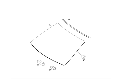 Windshield for 2013 Mercedes-Benz GLK350 #0