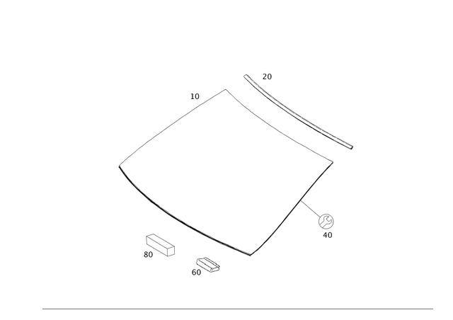 2046707800 - Window System: Windshield for Mercedes-Benz Image image