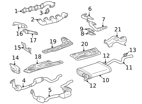 Exhaust Manifold for 2002 Mercedes-Benz ML500 #0