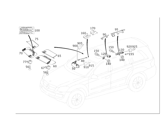 1648200035 - Covering and Lining: Microphone for Mercedes-Benz: GL320, GL550, ML320, ML500, ML550, ML63 AMG, R320, R350, R500 Image image