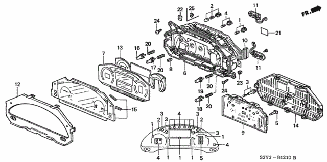 Combination Meter Components for 2002 Honda Insight #0