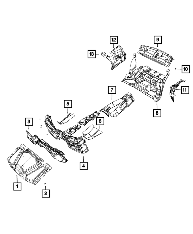 55315146AH - Interior Trim: Rear Shelf Silencer for Mopar Image