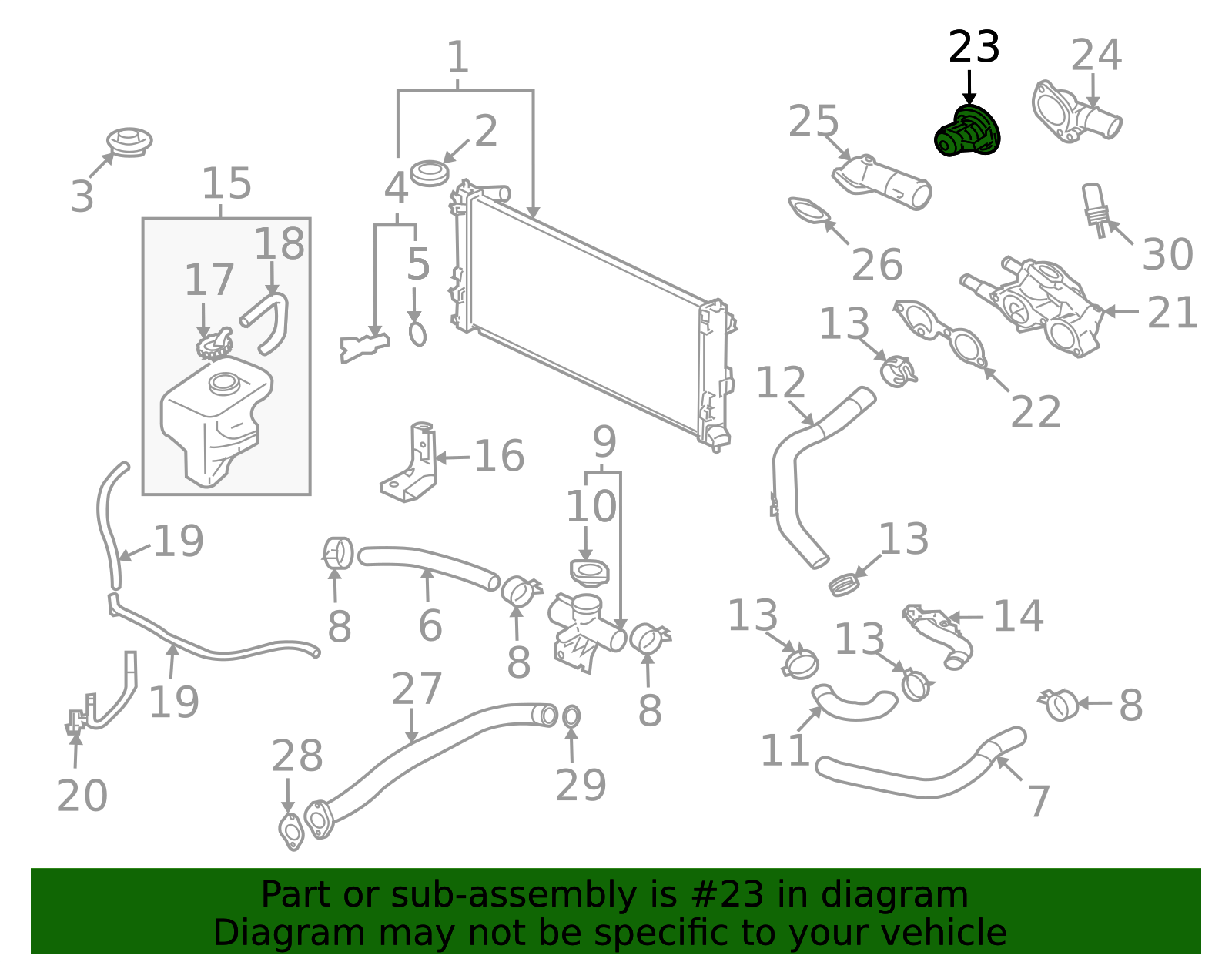 2008-2015 Mitsubishi Thermostat 1305A802 | Mitsubishi Parts Warehouse