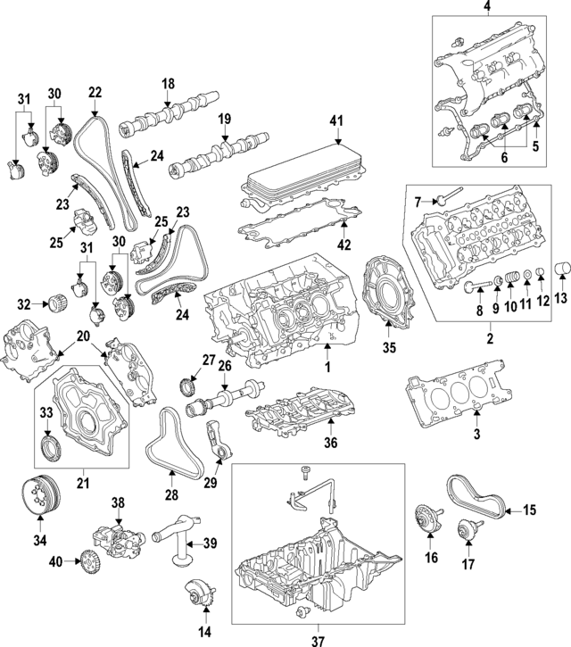 LR041639 - Engine: Engine Short Block for Land-Rover Image
