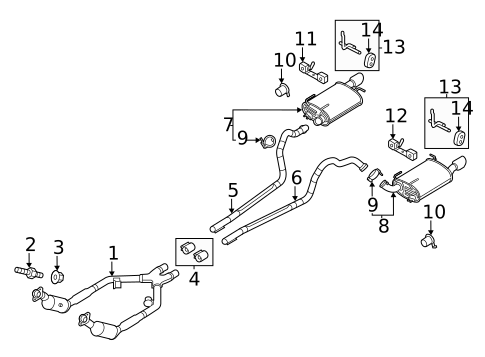 Exhaust Components for 2014 Ford Mustang #0