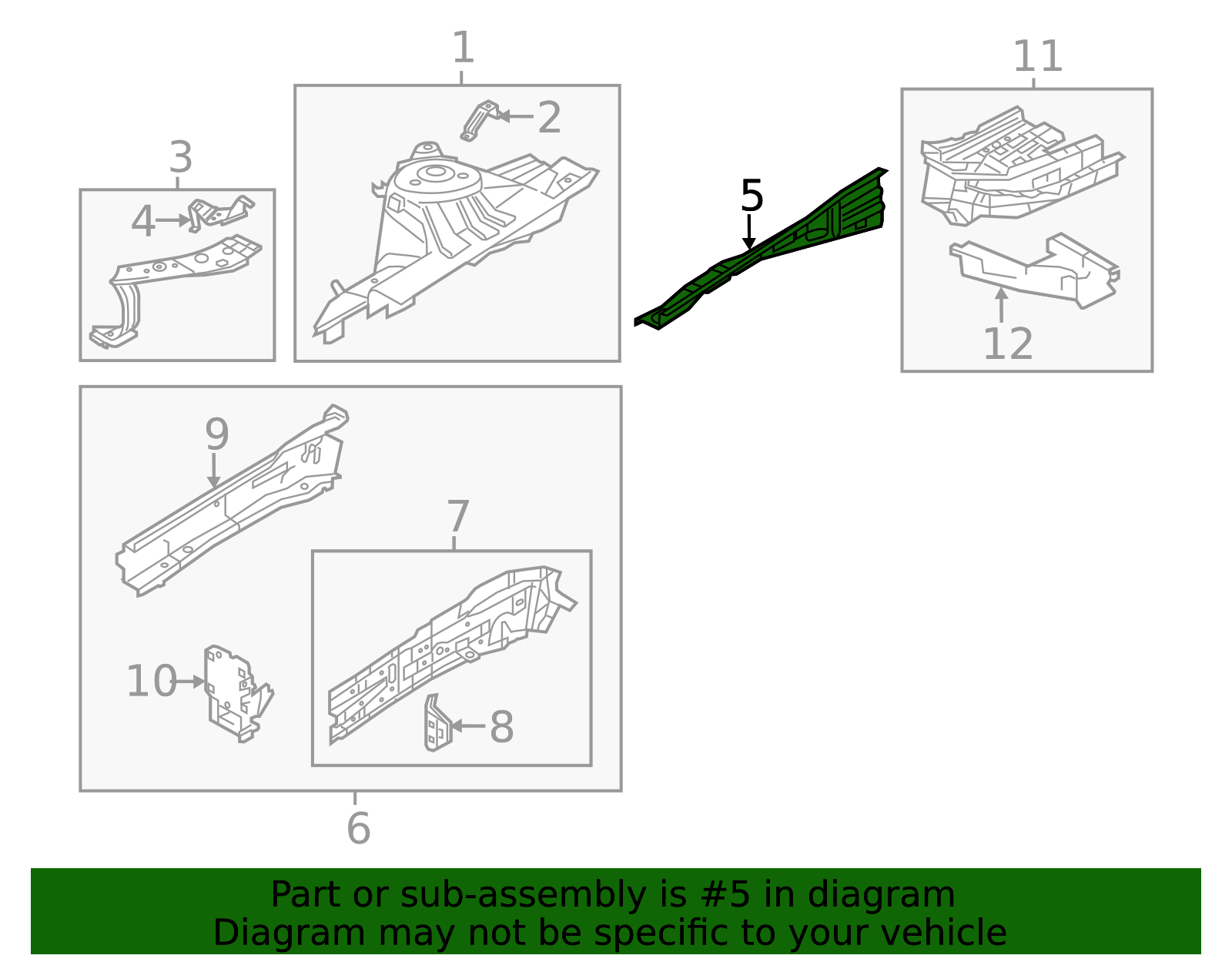B45A-53-28XA - Fender Apron Reinforcement - 2014-2018 Mazda 3