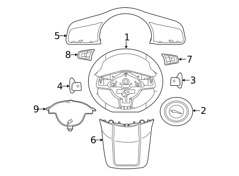Steering Wheel & Trim for 2020 Jaguar F-Type #2