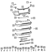 68243701AA - Frame, Bumper and Fascia: Rear Bumper Beam for Mopar Image