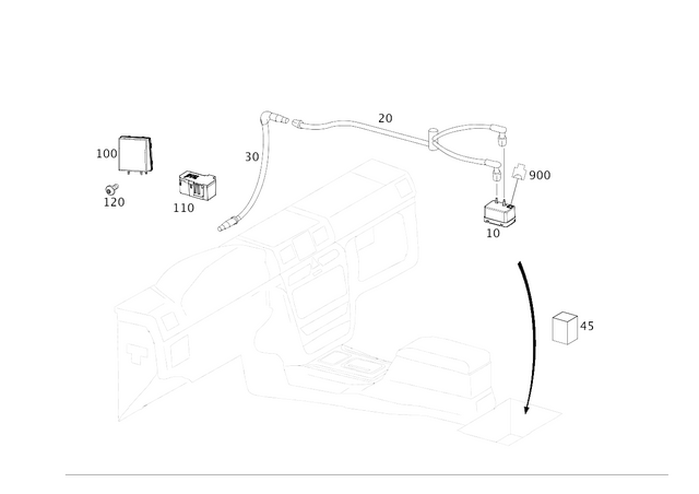 2228000515 - Vacuum System/Hydraulic System: Hose Line for Mercedes-Benz: G550 4x4, G63 AMG, G65 AMG, Maybach S550, Maybach S560, Maybach S600, Maybach S650, S450, S550, S550e, S560, S600, S63 AMG, S65 AMG Image image