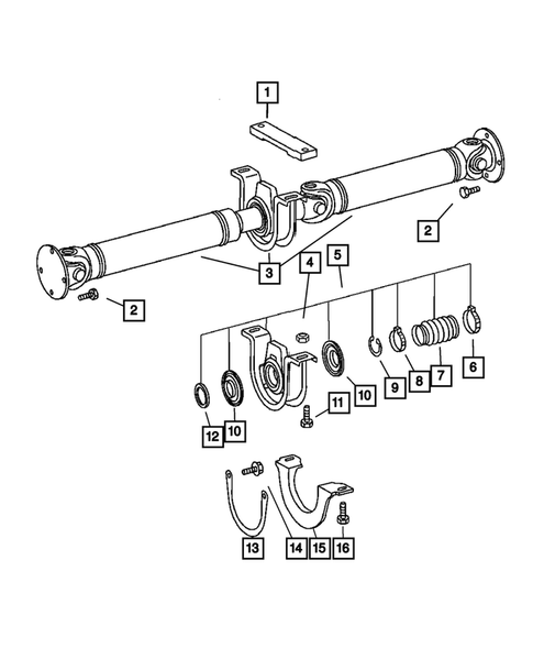 Propeller Shaft for 2004 Dodge Sprinter 3500 #0