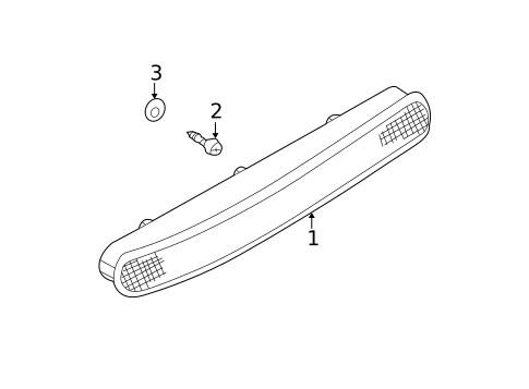 High Mounted Stop Lamp for 2003 Volkswagen Beetle #1