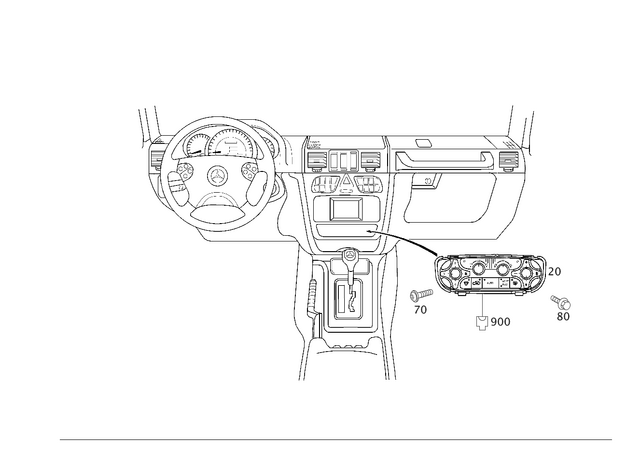 4639060103 - Heating and Ventilation: Control Panel for Mercedes-Benz: G55 AMG, G550, G63 AMG Image image