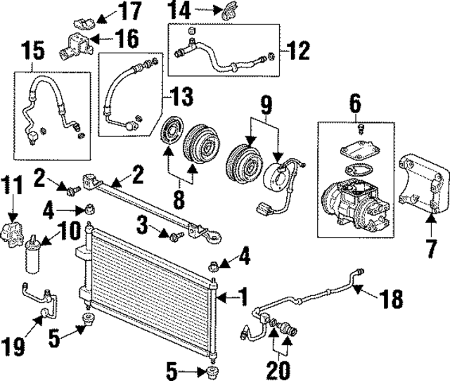 80111SS8A20 - : Condenser Mount Bracket for Acura Image
