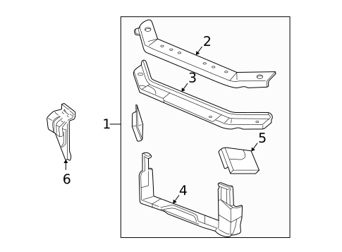 Radiator Support for 2001 Buick Century #0
